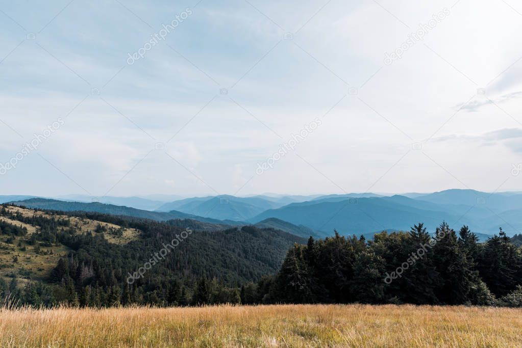 Vale montanhoso com antenas